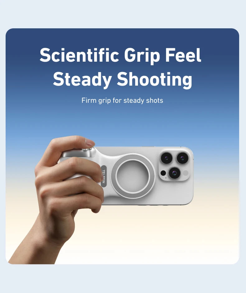 Magnetic Phone Holder & Camera Grip with Wireless Remote – Capture Stable Photos and Videos
