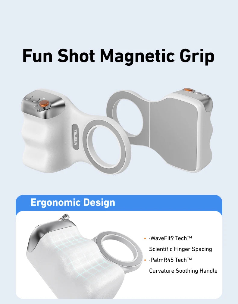 Magnetic Phone Holder & Camera Grip with Wireless Remote – Capture Stable Photos and Videos