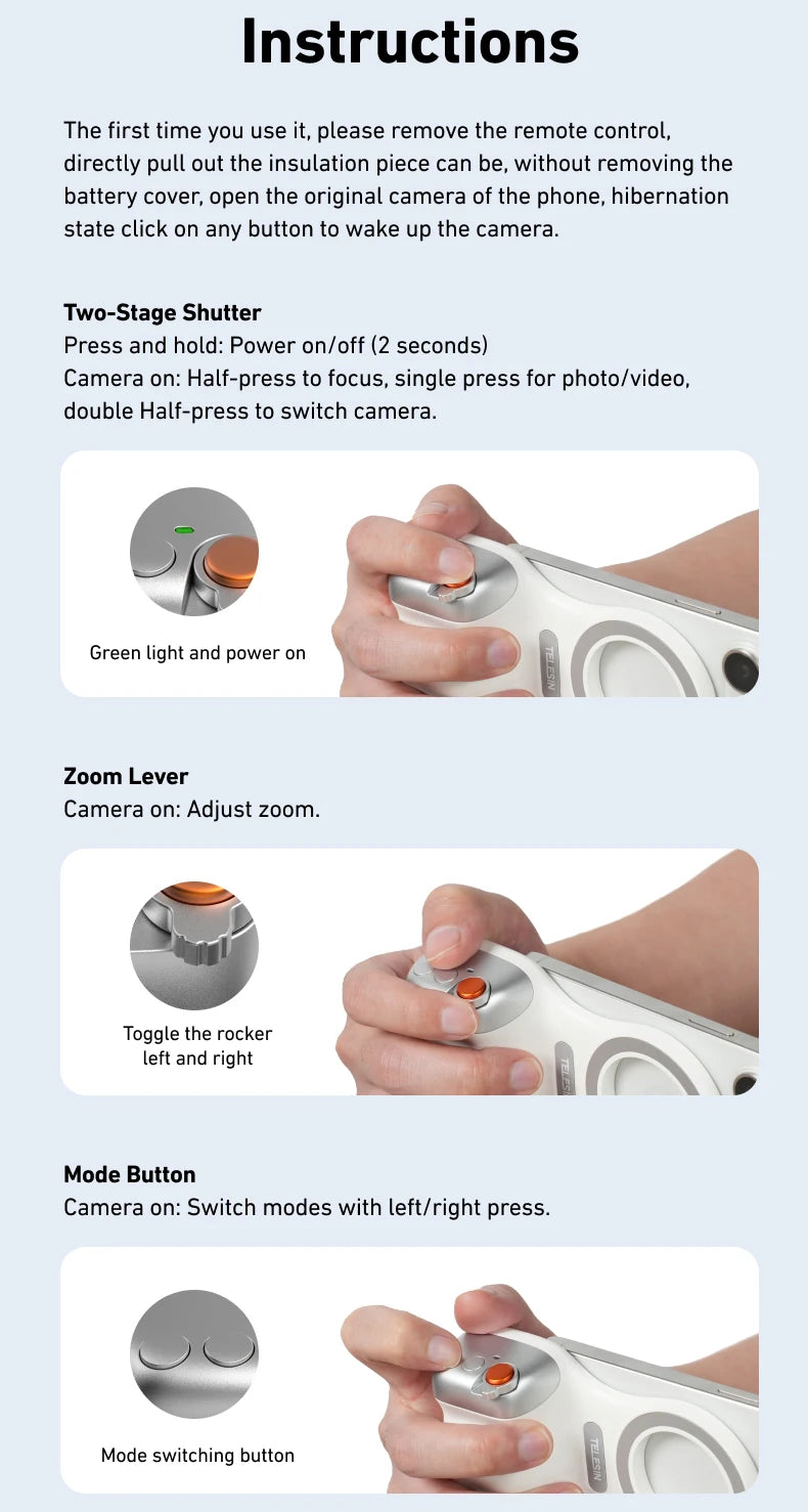 Magnetic Phone Holder & Camera Grip with Wireless Remote – Capture Stable Photos and Videos