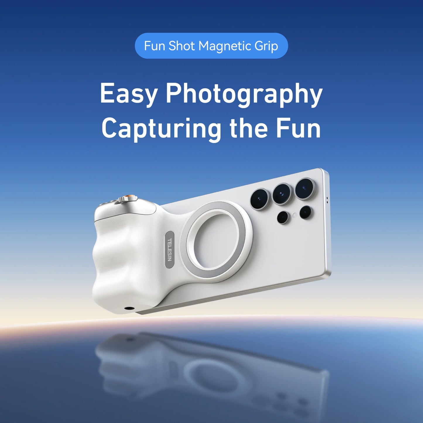 Magnetic Phone Holder & Camera Grip with Wireless Remote – Capture Stable Photos and Videos